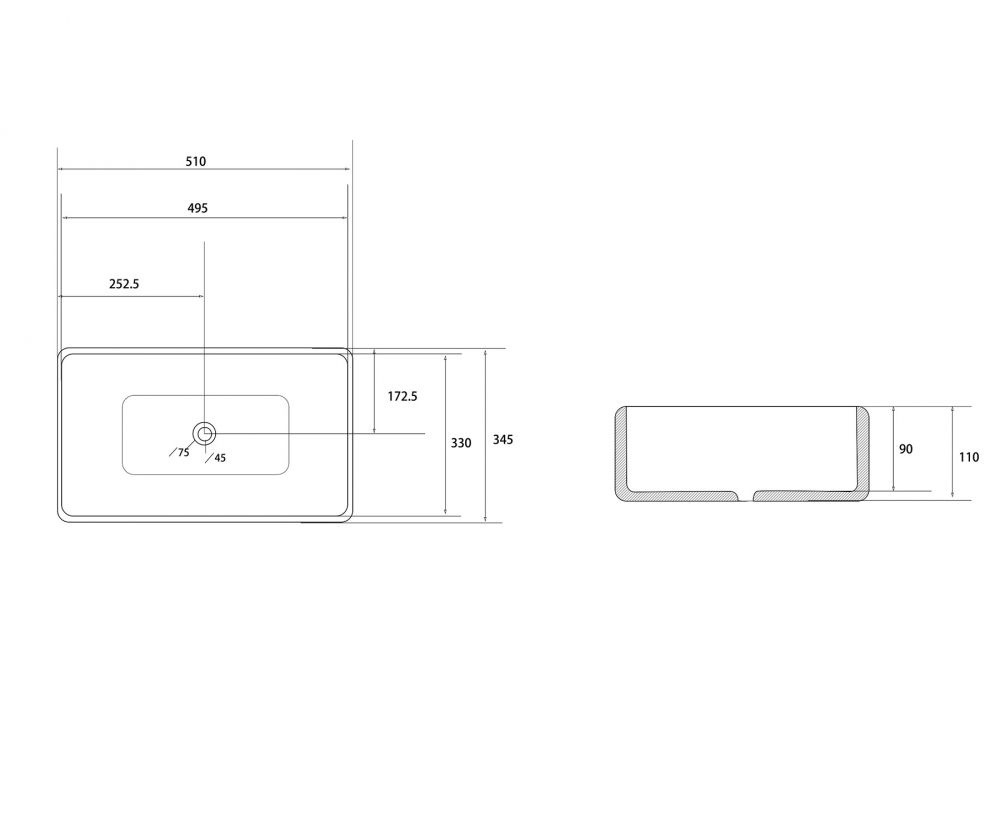 �������� ��������� ABBER Rechteck AC2207MB ������ �������