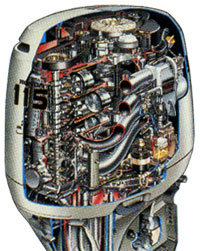 структура двигателя Honda BF115