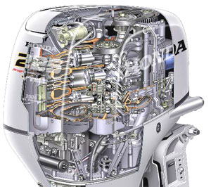 устройство двигателя Honda BF225