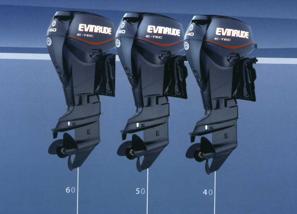 особенности лодочных моторов Evinrude e-tec 40, 50, 60